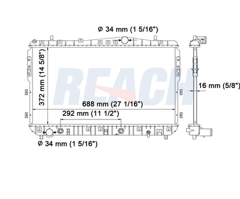 2008 SUZUKI RENO 2.0 L RADIATOR REA41-2788A