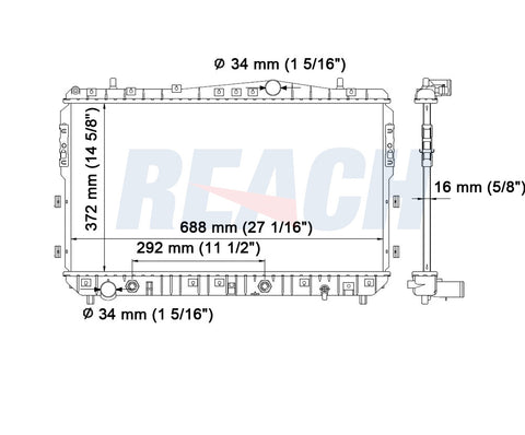 2004 CHEVROLET OPTRA 2.0 L RADIATOR REA41-2788A