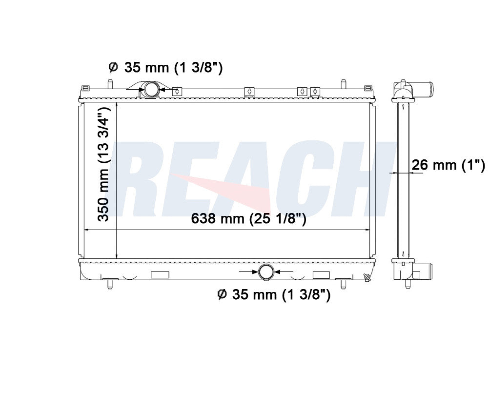 2004 DODGE NEON 2.4 L RADIATOR REA41-2794A