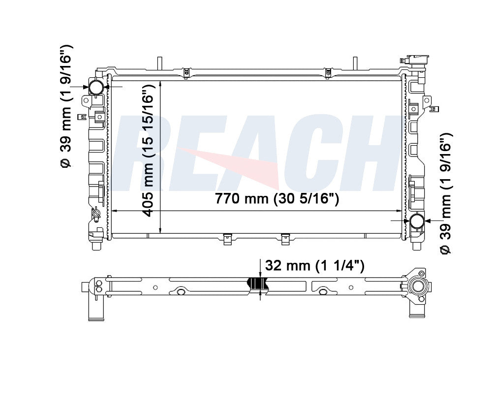 2005 CHRYSLER TOWN AND COUNTRY 3.8 L RADIATOR REA41-2795A