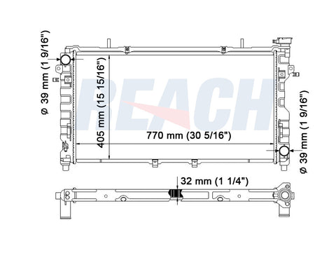 2005 DODGE GRAND CARAVAN 3.3 L RADIATOR REA41-2795A
