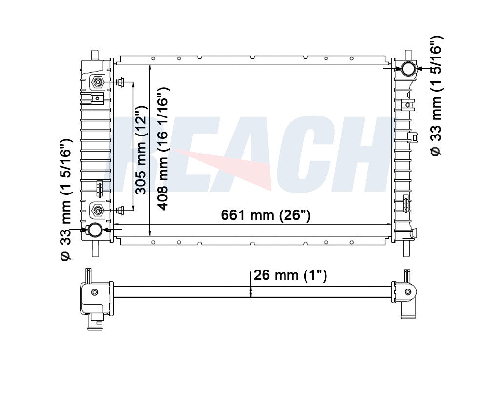2004 SATURN VUE 2.2 L RADIATOR REA41-2798A