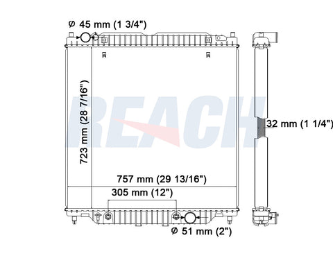 2003 FORD F-450 SUPER DUTY 6.0 L RADIATOR REA41-2815A