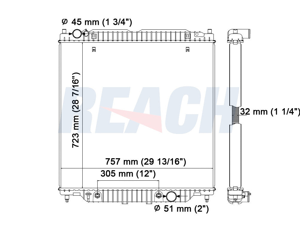 2003 FORD F-250 SUPER DUTY 6.0 L RADIATOR REA41-2815A