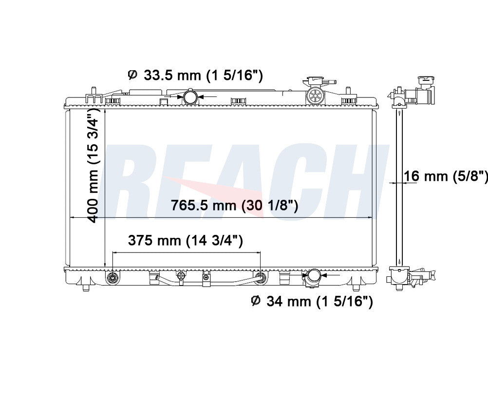 2013 TOYOTA AVALON 3.5 L RADIATOR REA41-2817A