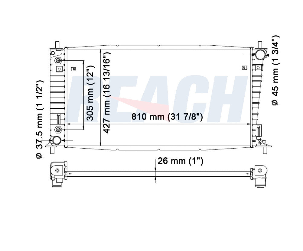 2005 FORD F-150 5.4 L RADIATOR REA41-2818A