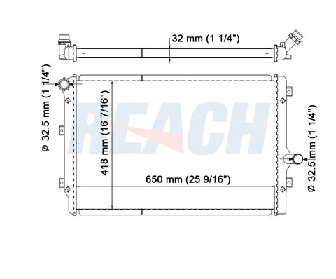 2006 AUDI A3 2.0 L RADIATOR REA41-2822A
