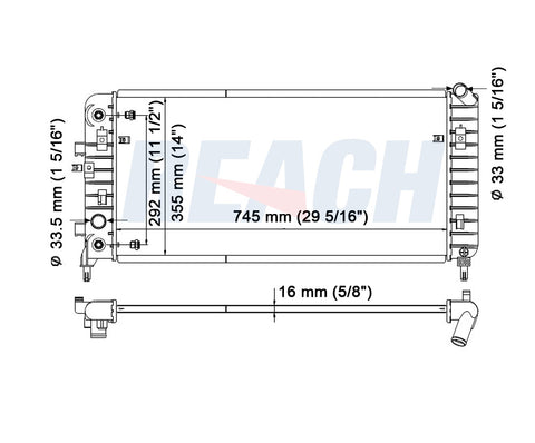 2006 CHEVROLET IMPALA 3.5 L RADIATOR REA41-2827A