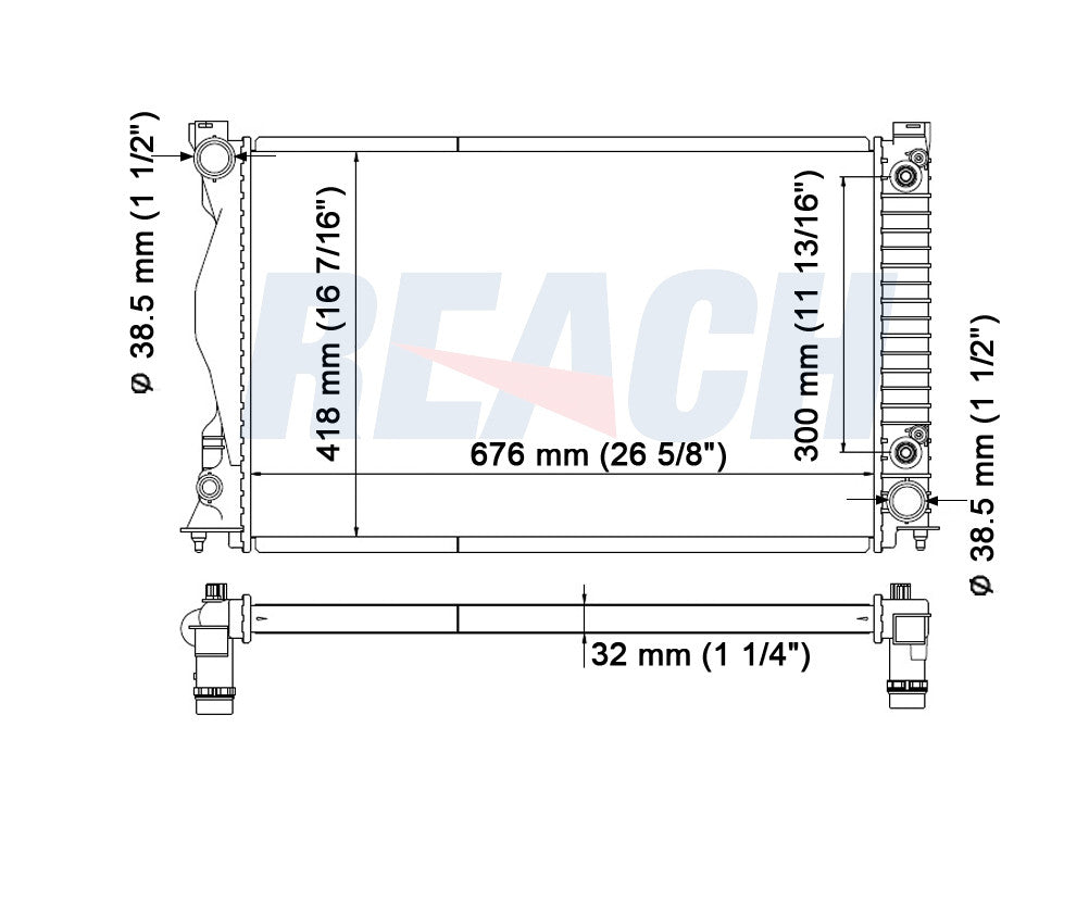 2006 AUDI A6 QUATTRO 3.2 L RADIATOR REA41-2828A