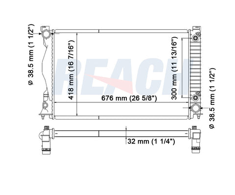 2006 AUDI A6 QUATTRO 3.2 L RADIATOR REA41-2828A