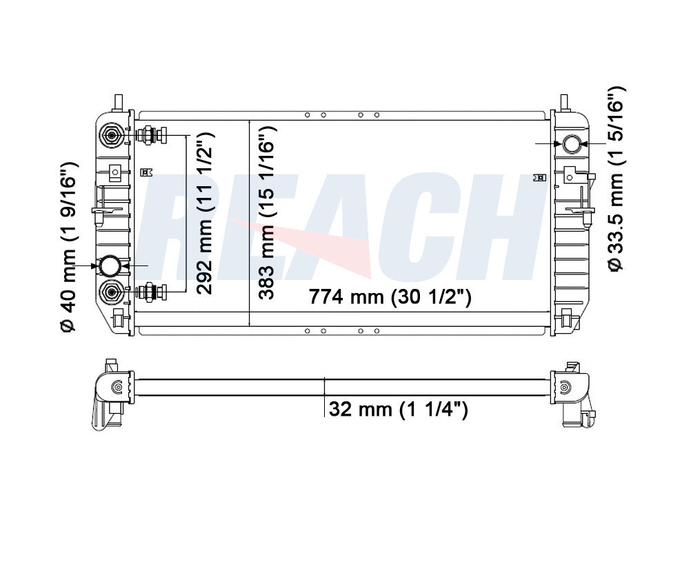 2009 BUICK LUCERNE 4.6 L RADIATOR REA41-2853A