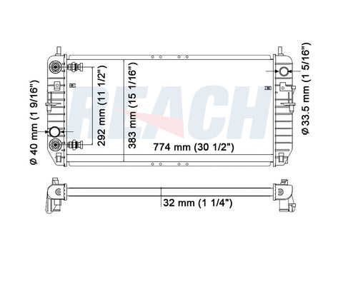 2009 BUICK LUCERNE 4.6 L RADIATOR REA41-2853A