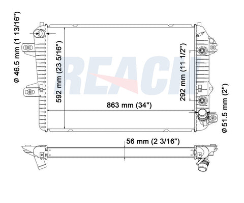 2006 GMC SIERRA 3500 6.6 L RADIATOR REA41-2857A