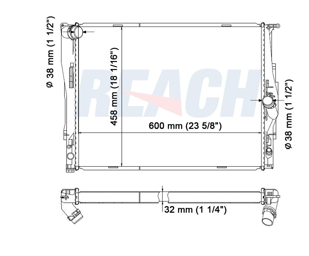 2010 BMW Z4 3.0 L RADIATOR REA41-2882A