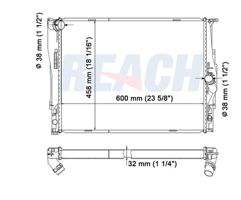 2010 BMW Z4 3.0 L RADIATOR REA41-2882A