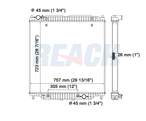 2006 FORD F-350 SUPER DUTY 5.4 L RADIATOR REA41-2886A