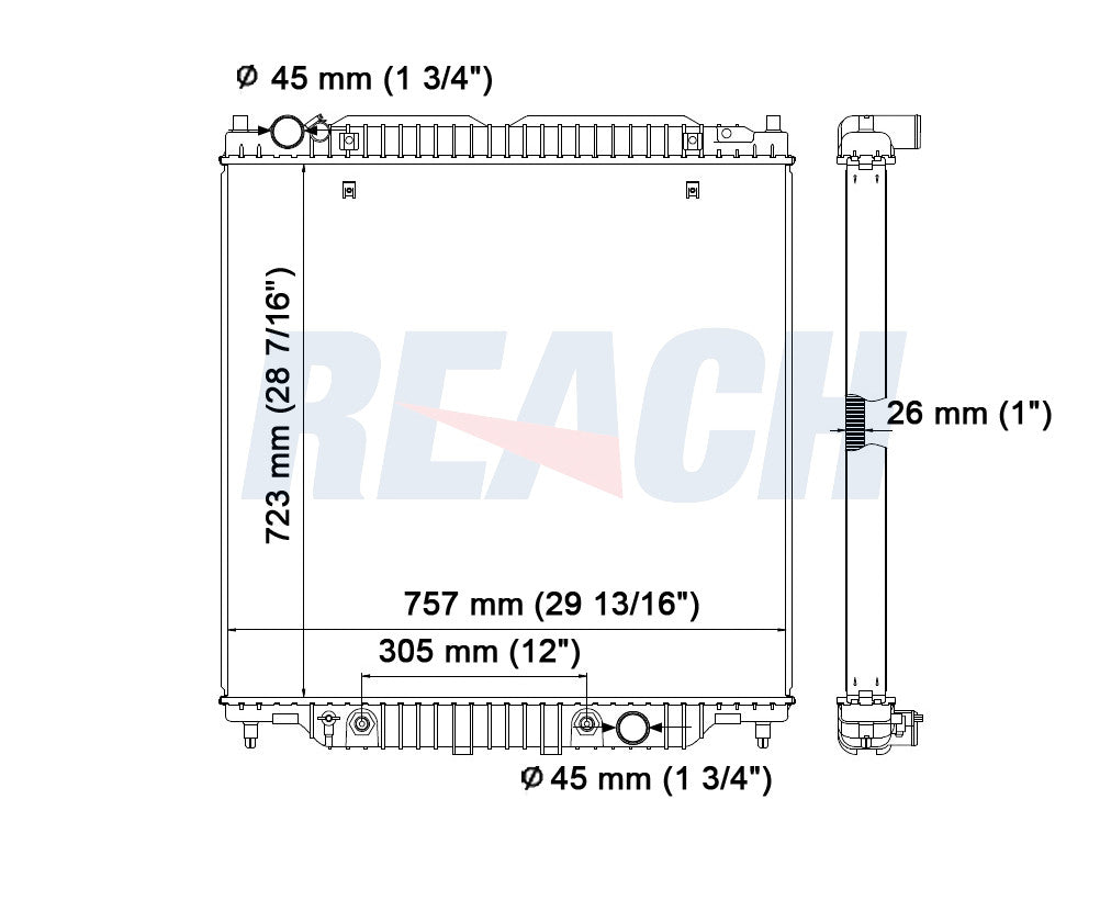 2005 FORD F-350 SUPER DUTY 5.4 L RADIATOR REA41-2886A