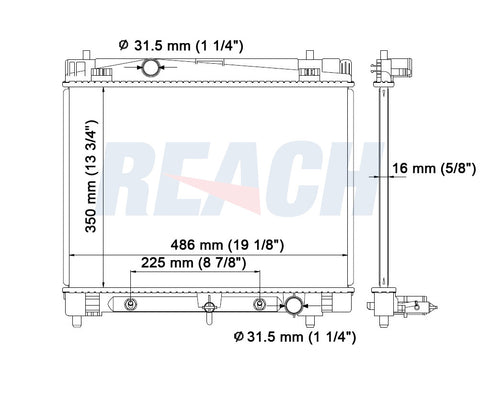 2010 TOYOTA YARIS 1.5 L RADIATOR REA41-2890A