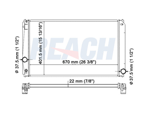 2007 TOYOTA RAV4 2.4 L RADIATOR REA41-2891A