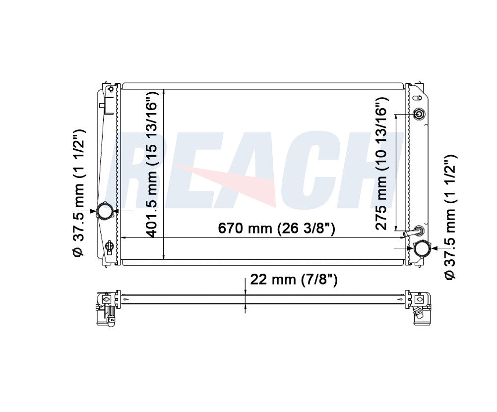 2013 TOYOTA RAV4 2.5 L RADIATOR REA41-2892A