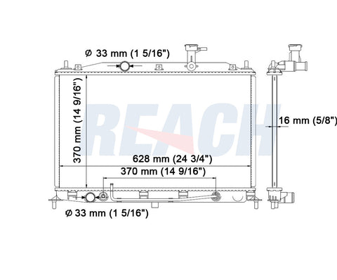 2006 HYUNDAI ACCENT 1.6 L RADIATOR REA41-2896A