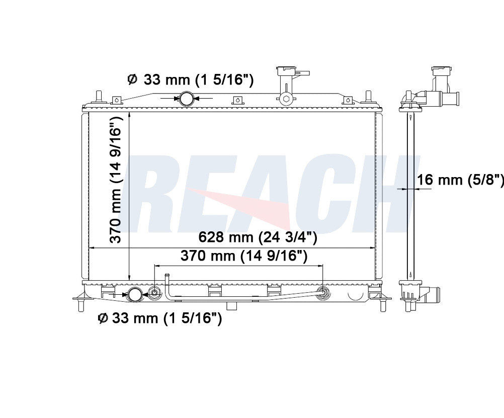 2008 HYUNDAI ACCENT 1.6 L RADIATOR REA41-2896A