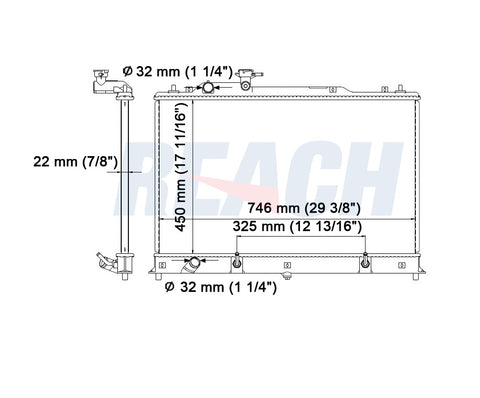 2012 MAZDA CX-7 2.5 L RADIATOR REA41-2918A