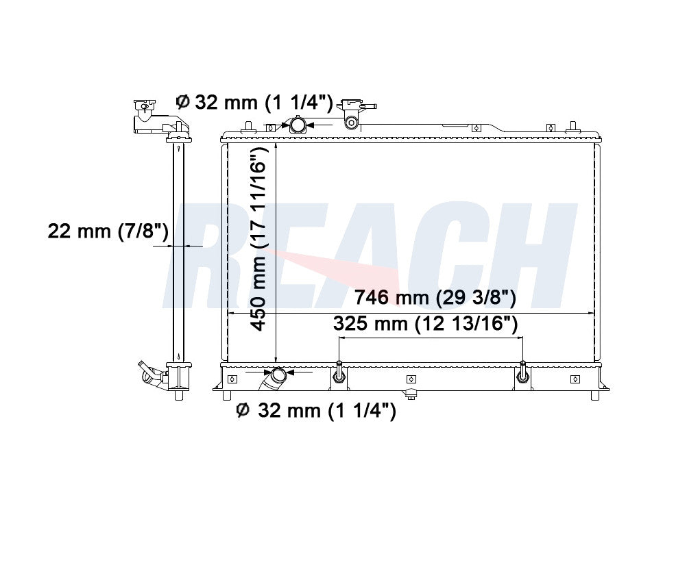 2007 MAZDA CX-7 2.3 L RADIATOR REA41-2918A