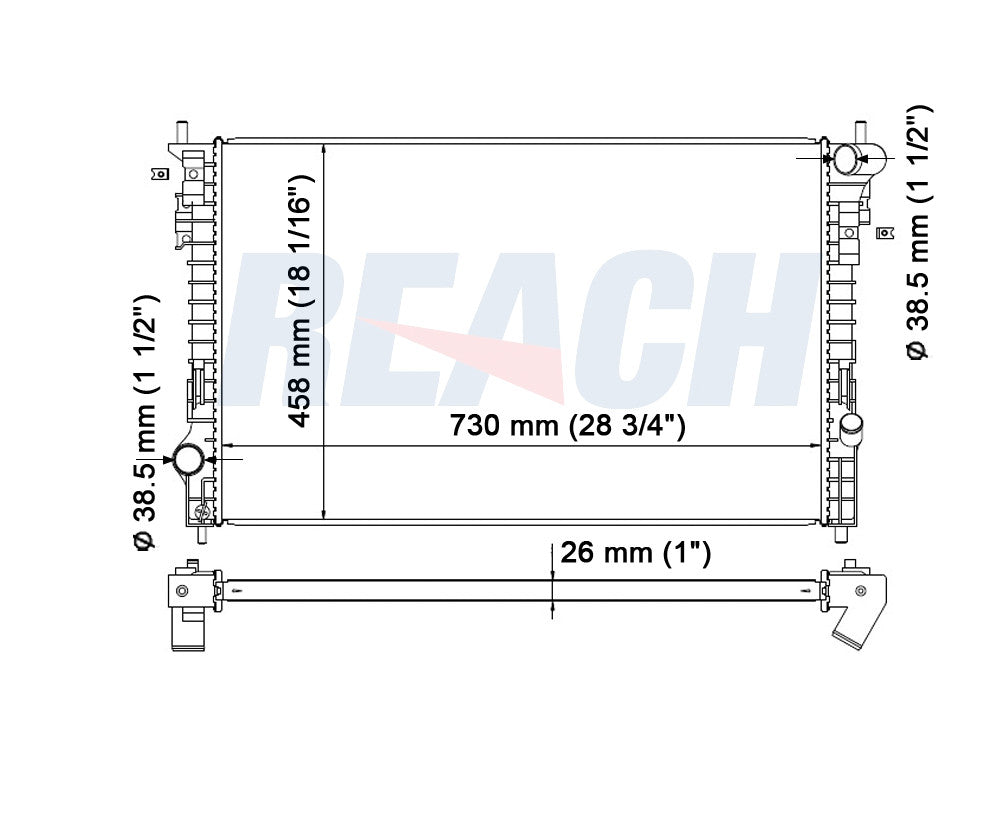 2012 FORD FLEX 3.5 L RADIATOR REA41-2937A