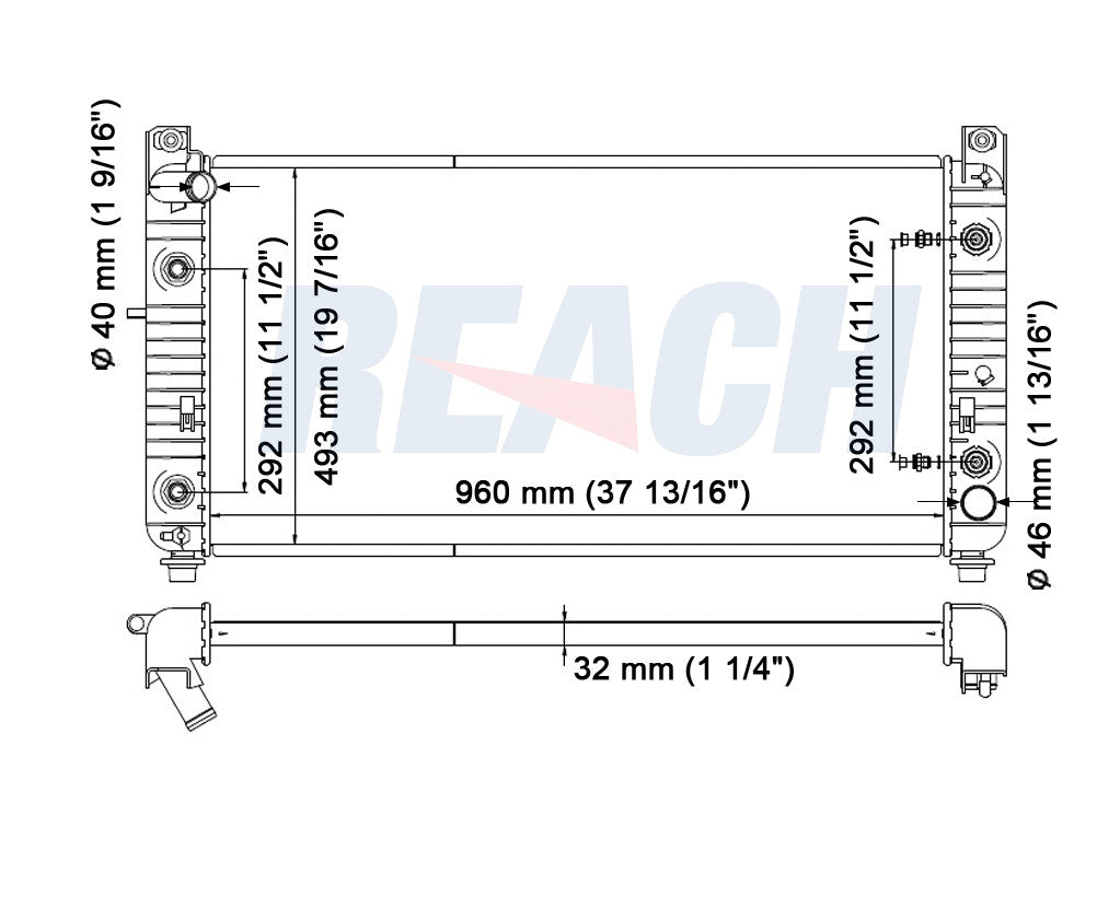 2003 CHEVROLET SILVERADO 2500 HD 8.1 L RADIATOR REA41-2948A