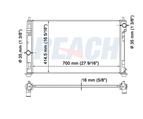 2012 JEEP PATRIOT 2.4 L RADIATOR REA41-2951A