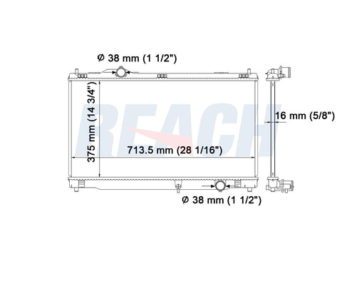 2009 LEXUS IS250 2.5 L RADIATOR REA41-2968A