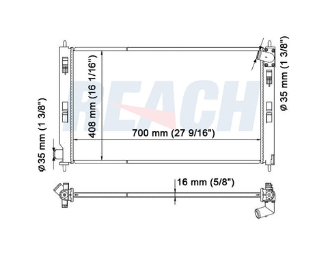 2013 MITSUBISHI RVR 2.0 L RADIATOR REA41-2979A