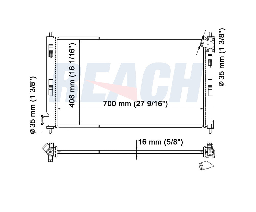 2012 MITSUBISHI RVR 2.0 L RADIATOR REA41-2979A