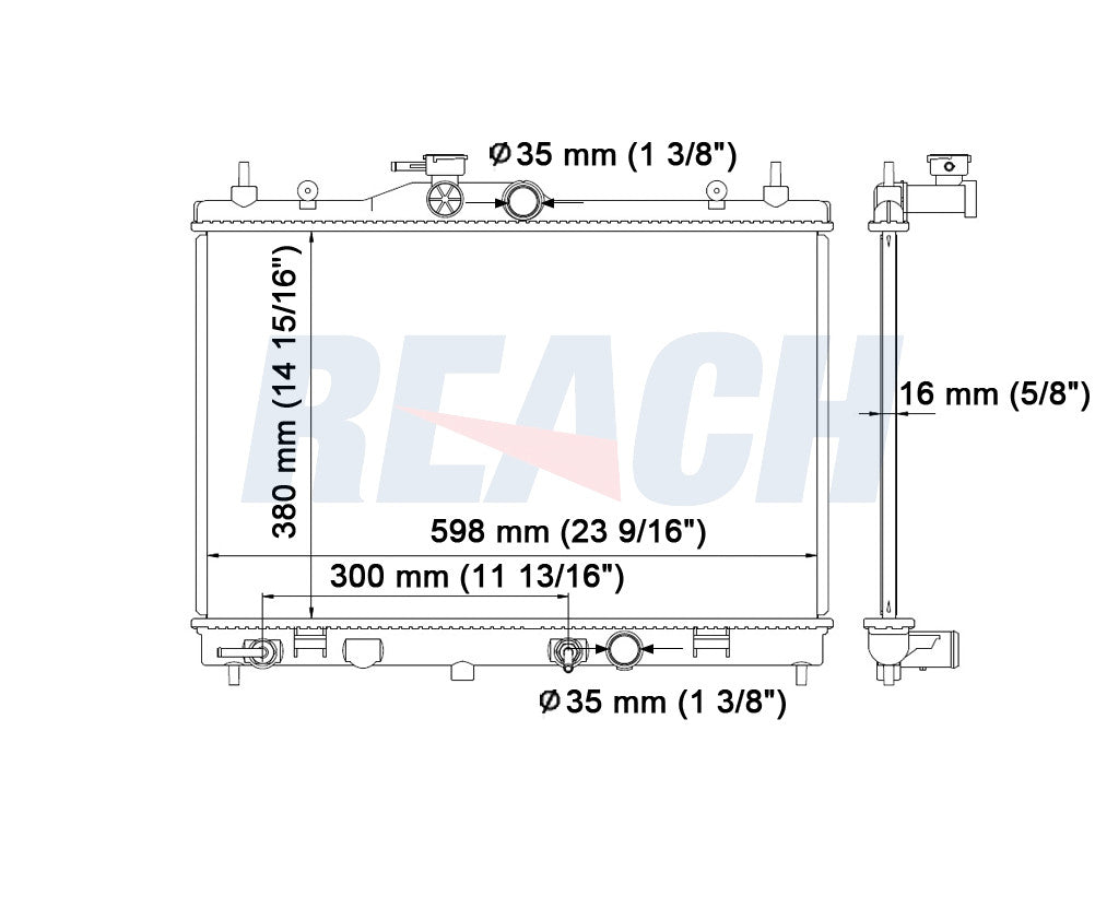 2010 NISSAN VERSA 1.6 L RADIATOR REA41-2981A