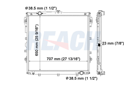 2007 TOYOTA TUNDRA 4.0 L RADIATOR REA41-2992A