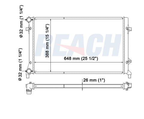 2010 VOLKSWAGEN JETTA 2.5 L RADIATOR REA41-2995A