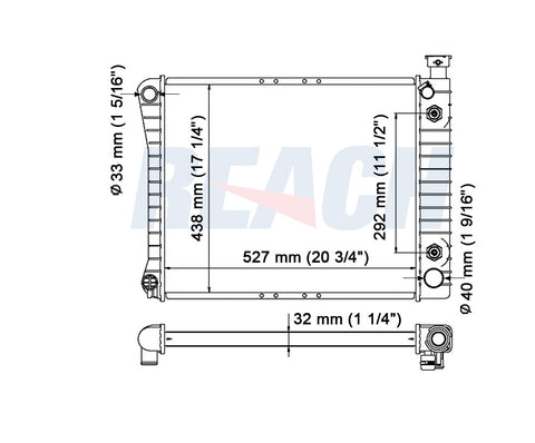1988 GMC K2500 4.3 L RADIATOR REA41-434A