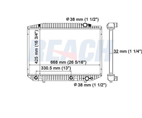 1991 MERCEDES-BENZ 560SEC 5.6 L RADIATOR REA41-438A