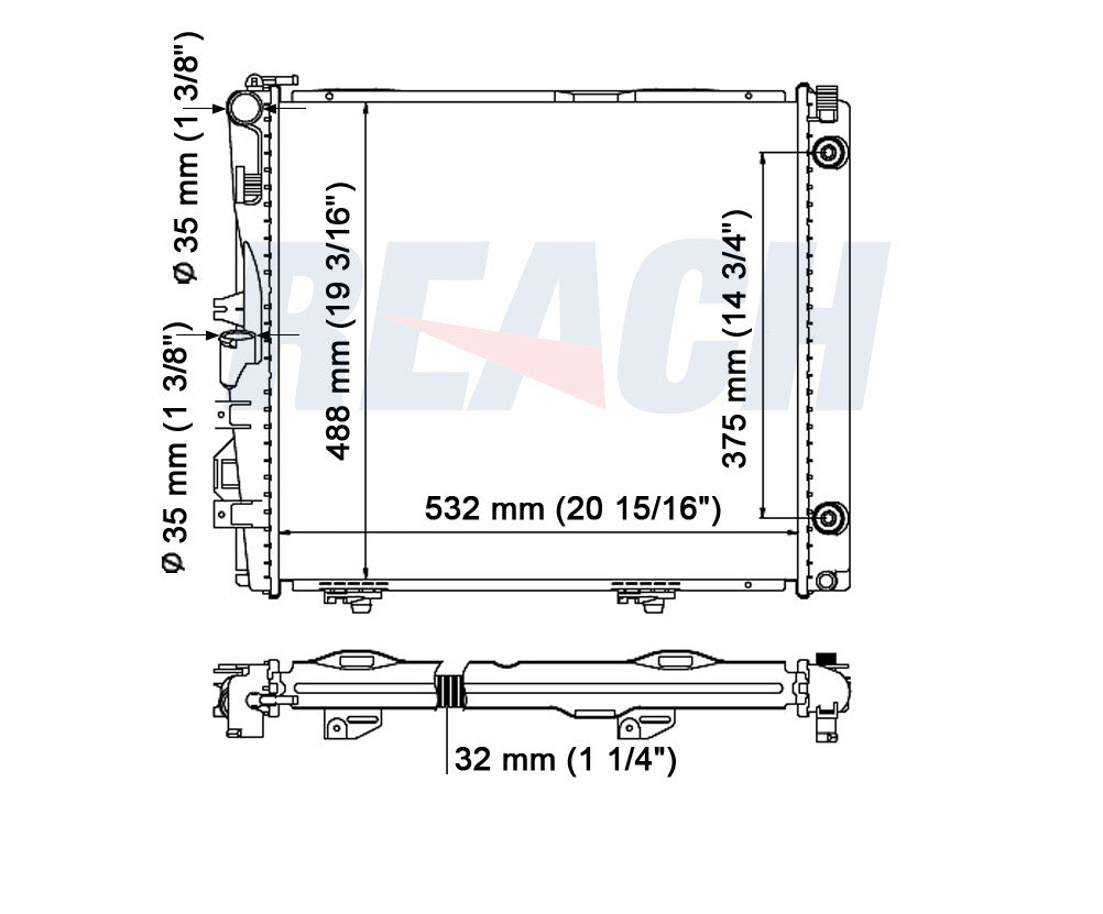 1989 MERCEDES-BENZ 300CE 3.0 L RADIATOR REA41-453A