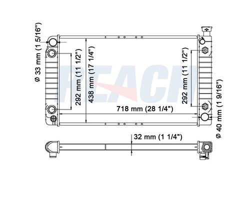 1988 GMC K2500 5.7 L RADIATOR REA41-622A