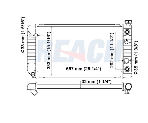 1989 CHEVROLET S10 4.3 L RADIATOR REA41-681A