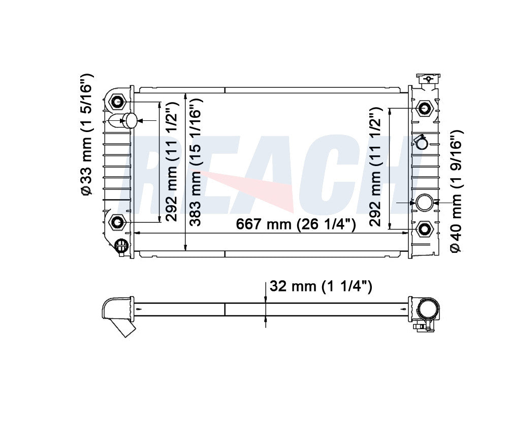 1988 GMC S15 JIMMY 4.3 L RADIATOR REA41-705A