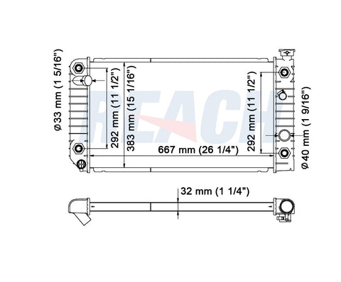 1988 GMC S15 JIMMY 4.3 L RADIATOR REA41-705A