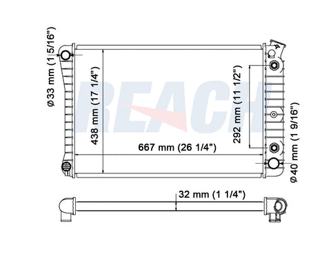 1989 CHEVROLET CAPRICE 5.0 L RADIATOR REA41-726A