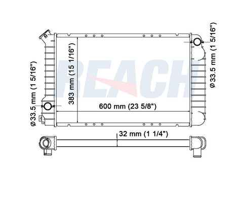 1983 CHEVROLET S10 2.2 L RADIATOR REA41-744A