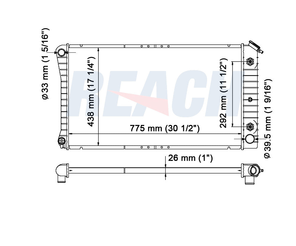 1989 BUICK ELECTRA 3.8 L RADIATOR REA41-767A