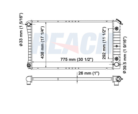 1988 BUICK ELECTRA 3.8 L RADIATOR REA41-767A