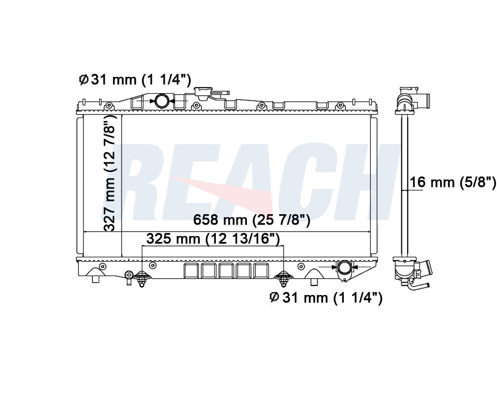 1989 TOYOTA CELICA 2.0 L RADIATOR REA41-836M