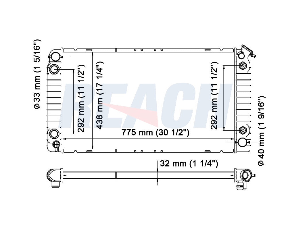 1990 CADILLAC DEVILLE 4.5 L RADIATOR REA41-856A